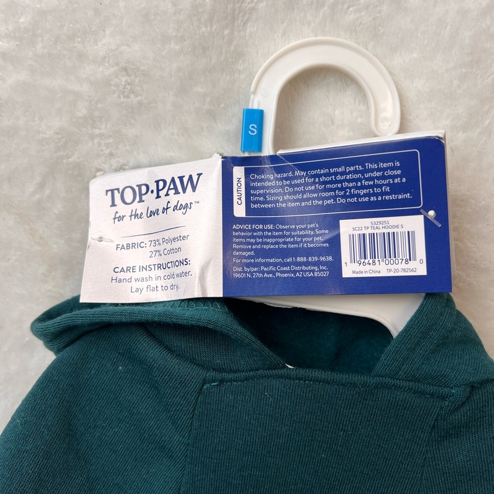 New Top Paw Hooded Sweatshirt for dogs with pocket - Picture 2 of 7